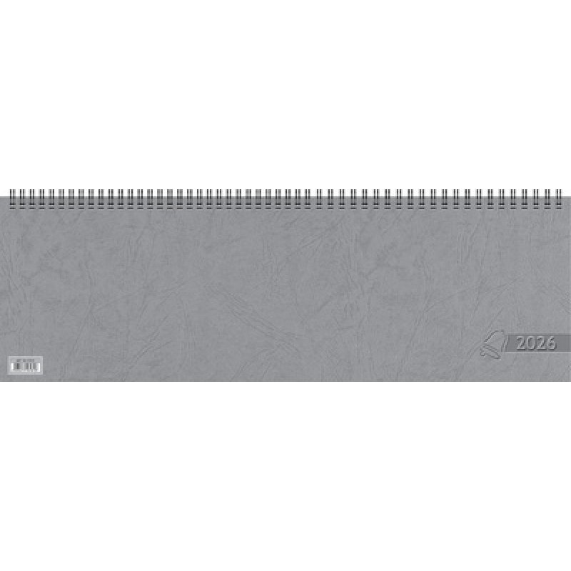 Glocken Tischkalender "Querterminbuch", 2026, grau