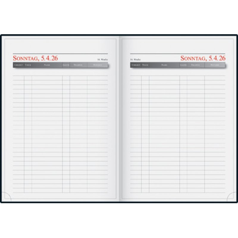 rido idé Reservierungsbuch, 2026, 1 Tag auf 2 Seiten