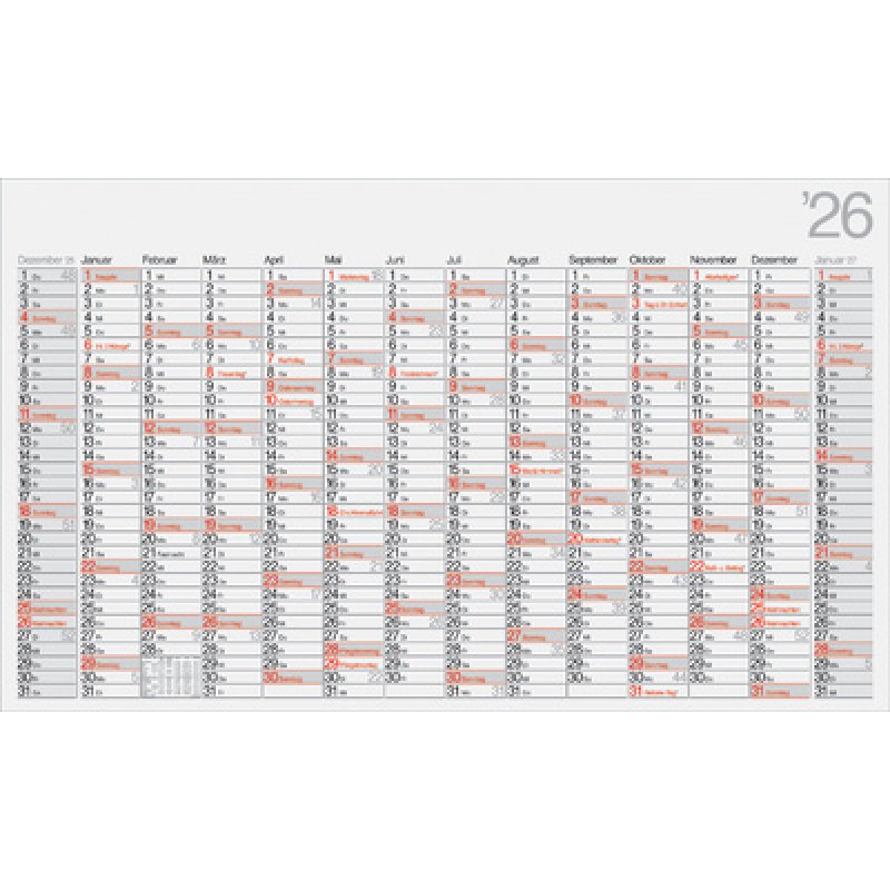 rido idé Wandkalender "Plakatkalender Office II", 2026