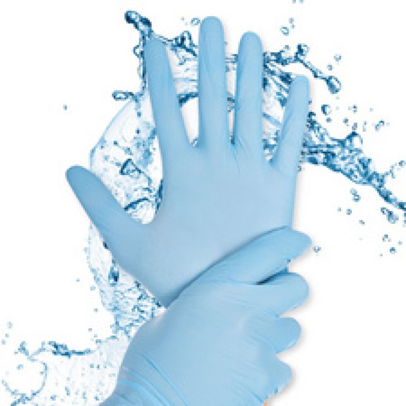 HYGOSTAR Gant en nitrile Rapid-On, M, non poudré, bleu
