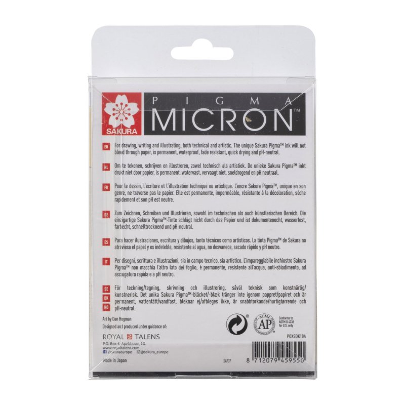 Sakura Pigma Micron stylo fin Noir 10 pièce(s)