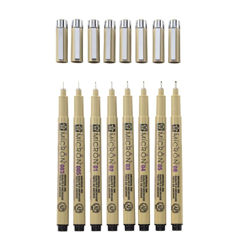 Sakura Pigma Micron fineliner Black 8 pc(s)