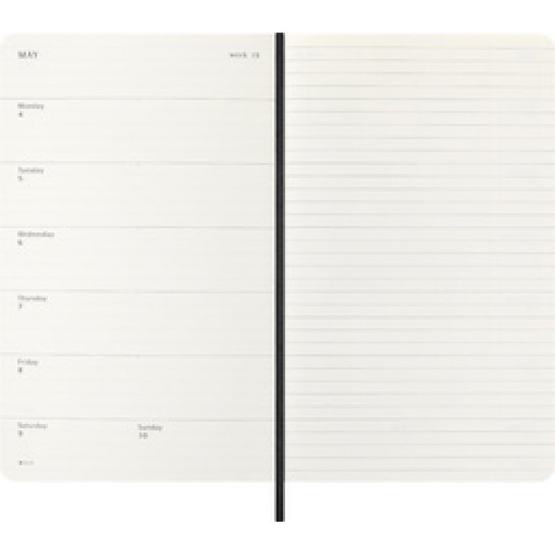 MOLESKINE Agenda 2026, semainier, L/A5, souple, vert