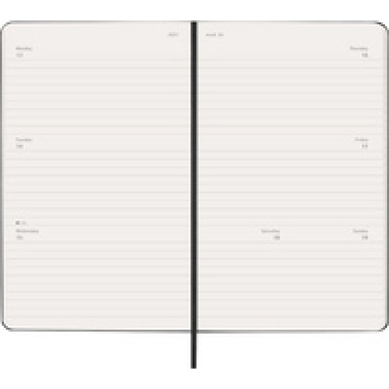 MOLESKINE Agenda 2026, L/A5, couverture rigide, noir