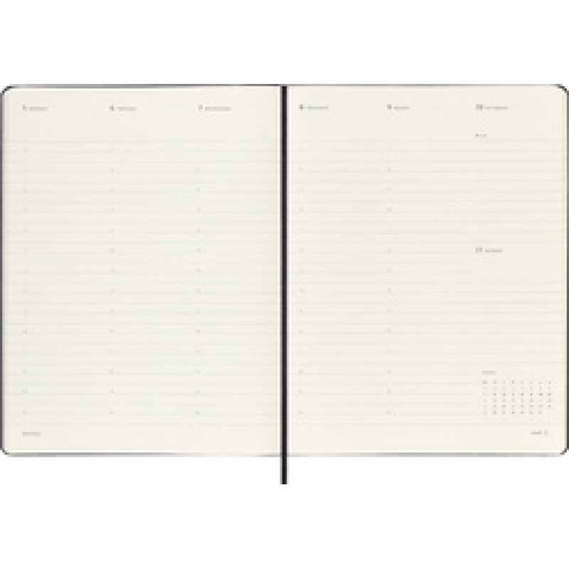 MOLESKINE Agenda Pro 2026, L/A5, couverture rigide, noir