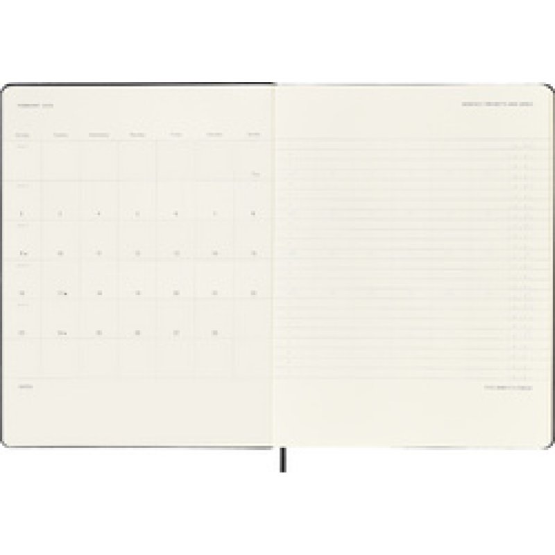 MOLESKINE Agenda Pro 2026, L/A5, couverture rigide, noir