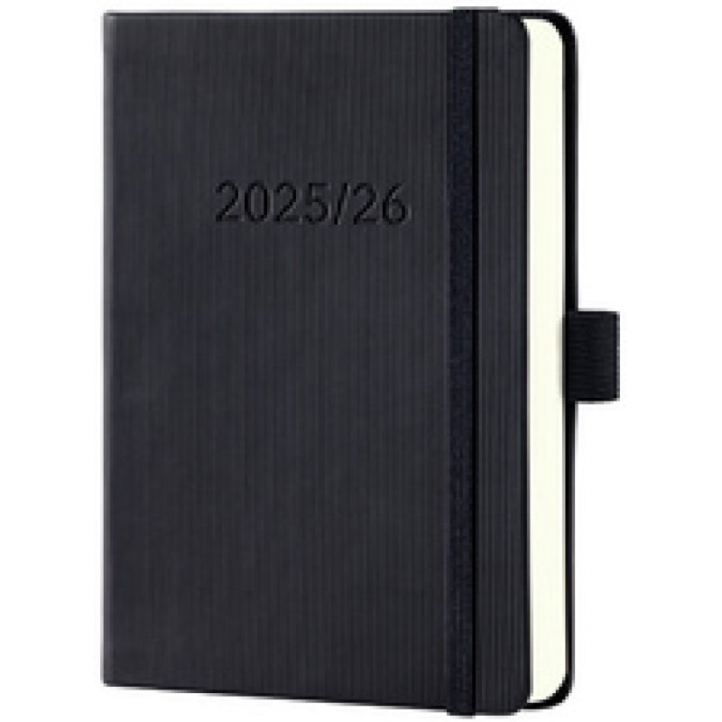 sigel Agenda planning Conceptum 2025/2026, env. A6, noir