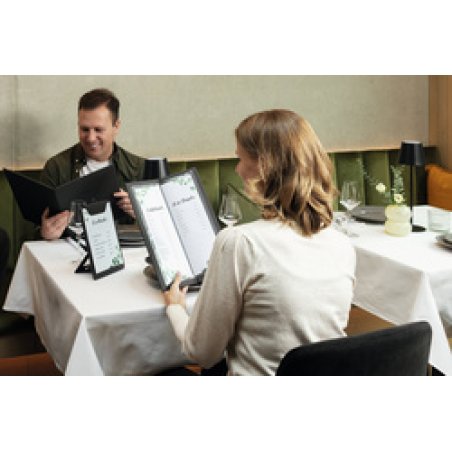 sigel Carte de boissons, 1/2 A4, noir