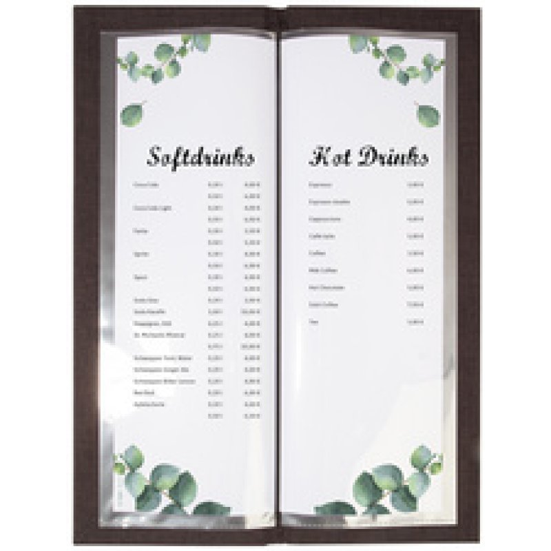 sigel Getränkemappe mit Siebdruck, 1/2 DIN A4, dunkelgrau