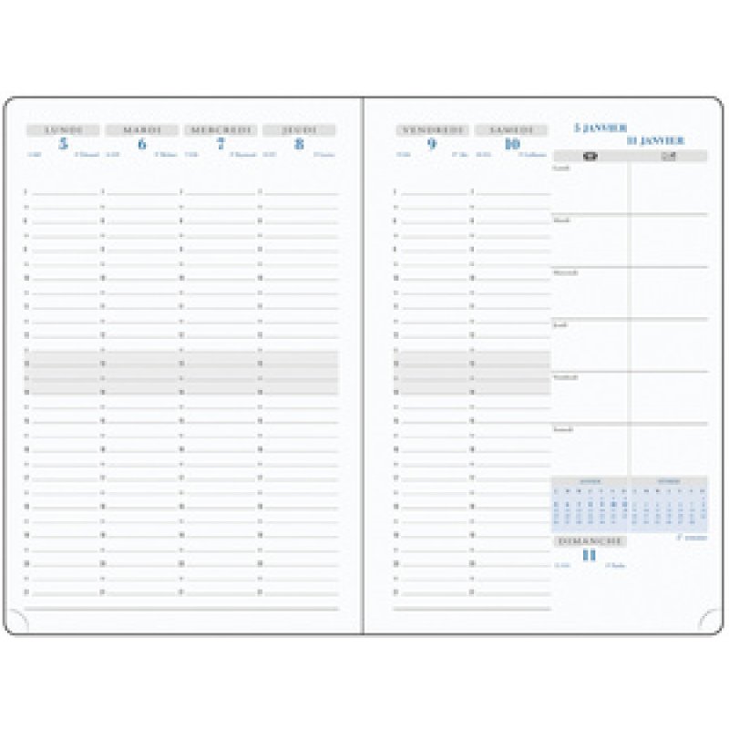 EXACOMPTA Agenda semainier SAS 20 Visuel 7, 2025/2026, noir