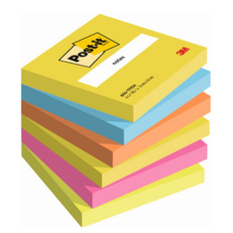 Post-it Bloc-note adhésif, 76 x 76 mm, Energetic Collection
