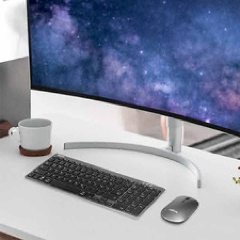 LogiLink Dual-Mode Desktop-Set, kabellos, grau/anthrazit