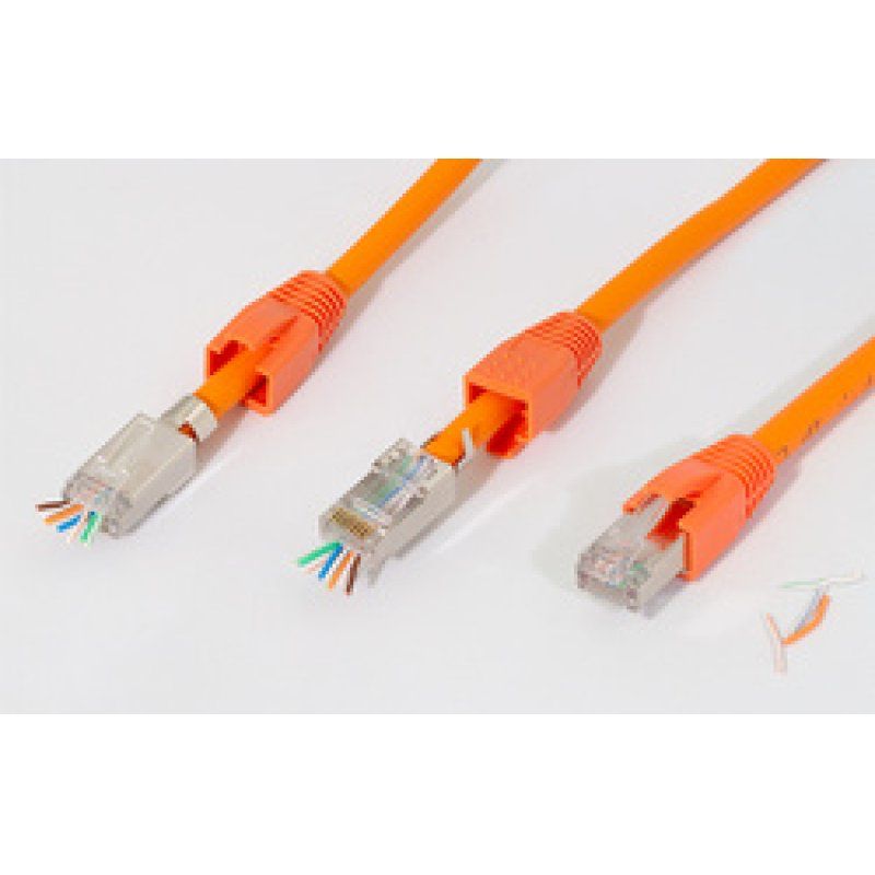 LogiLink Modulares RJ45-Steckverbinder-Set Kat. 6A & Kat. 7