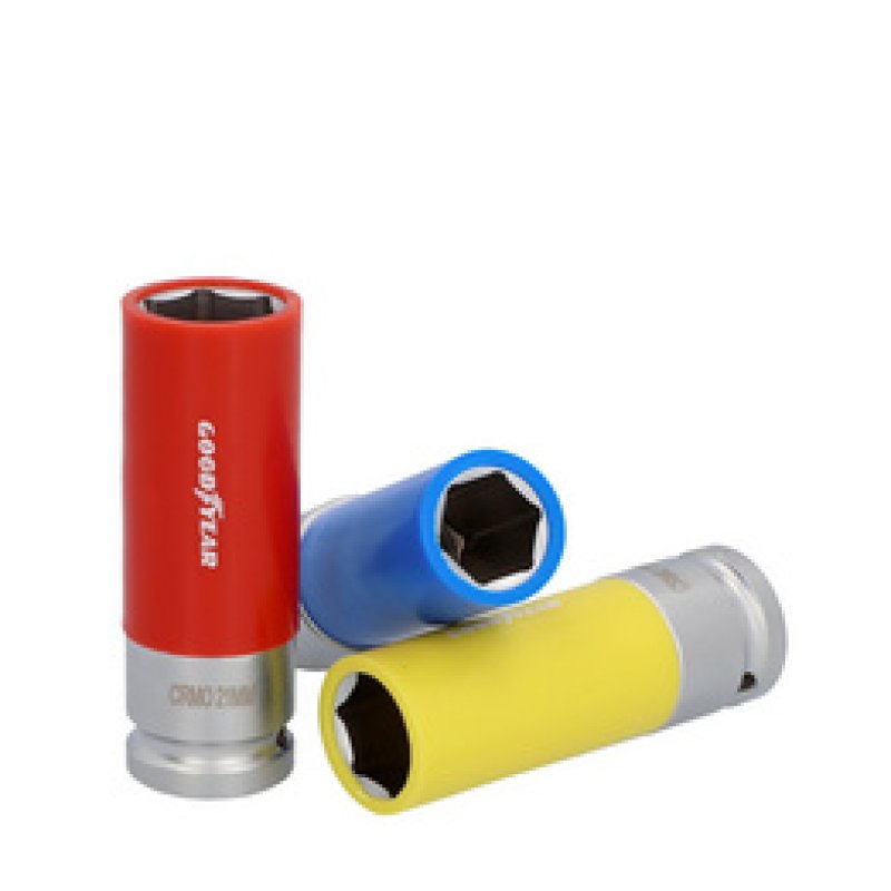 GOODYEAR Steckschlüssel-Satz 17/19/21 mm, 3-teilig