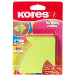 Kores Cubes de notes adhésives "flèche", 70 x 70 mm, uni