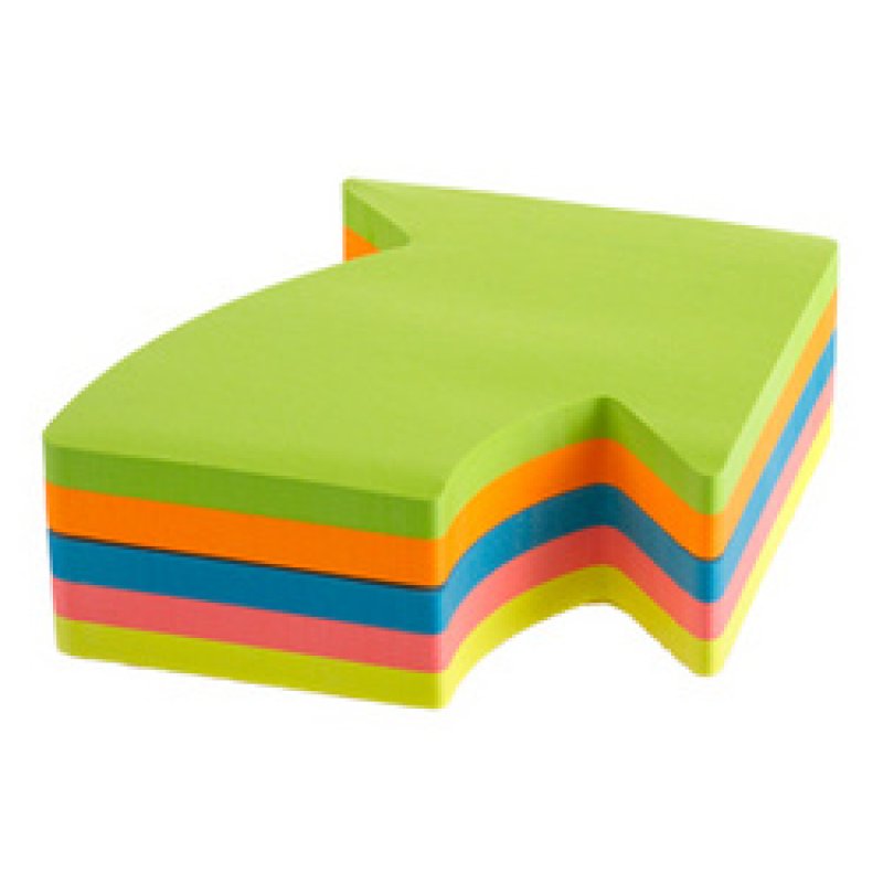Kores Cubes de notes adhésives "flèche", 70 x 70 mm, uni