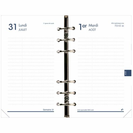 QUO VADIS Recharge Timer 17, 1 jour par page, 2025/2026