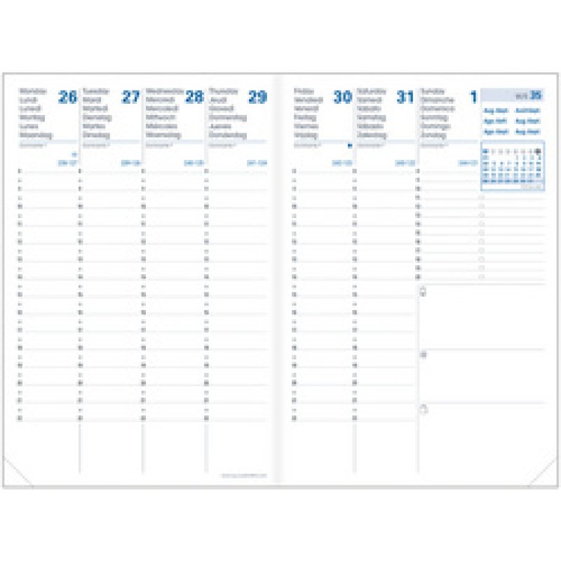 QUO VADIS Agenda Affaires SD, 2025/2026, 16 mois, vert forêt