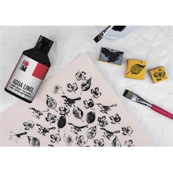 Marabu Couleur pour linogravure Aqua, 250 ml, bleu moyen