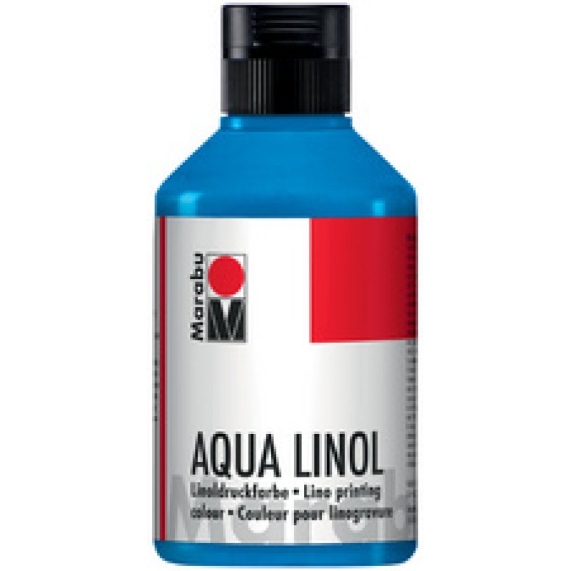 Marabu Couleur pour linogravure Aqua, 250 ml, bleu moyen