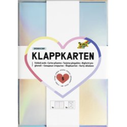 folia Kit de cartes pliantes, 105 x 150 mm, irisé