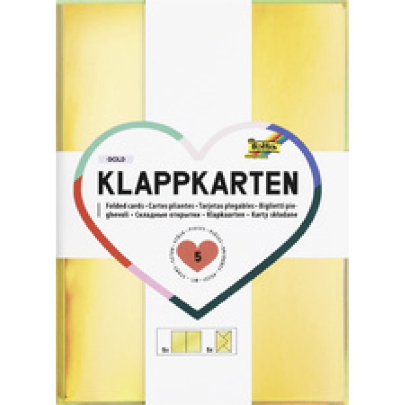 folia Kit de cartes pliantes, 105 x 150 mm, or métallisé