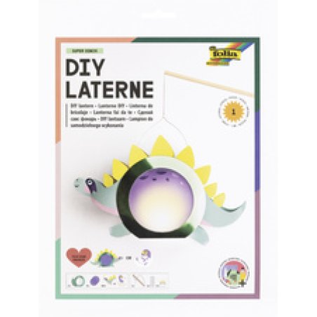 folia Kit de lanterne SUPER DINOS, vert métallisé