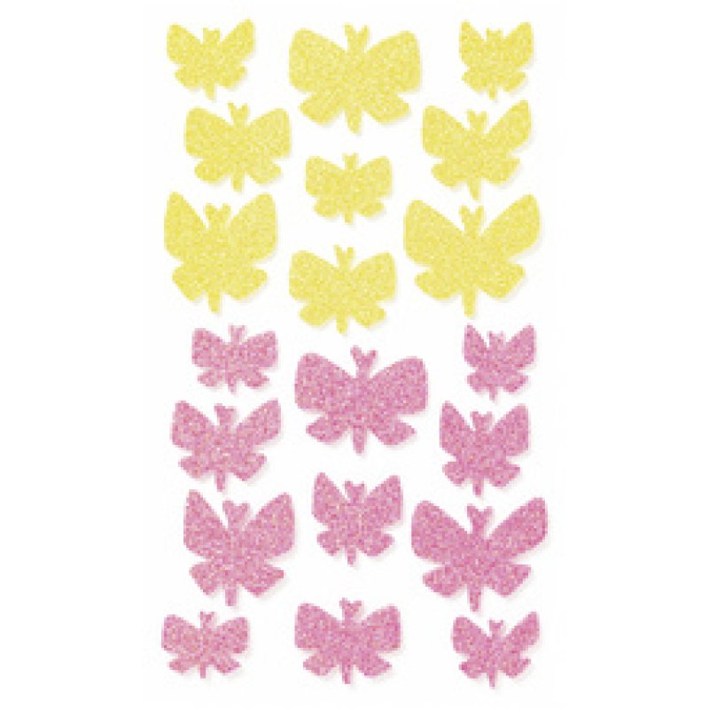 folia Sticker pailleté en caoutchouc mousse BUTTERFLIES