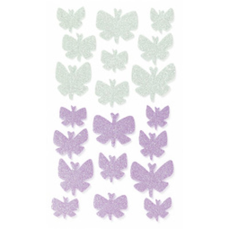 folia Sticker pailleté en caoutchouc mousse BUTTERFLIES