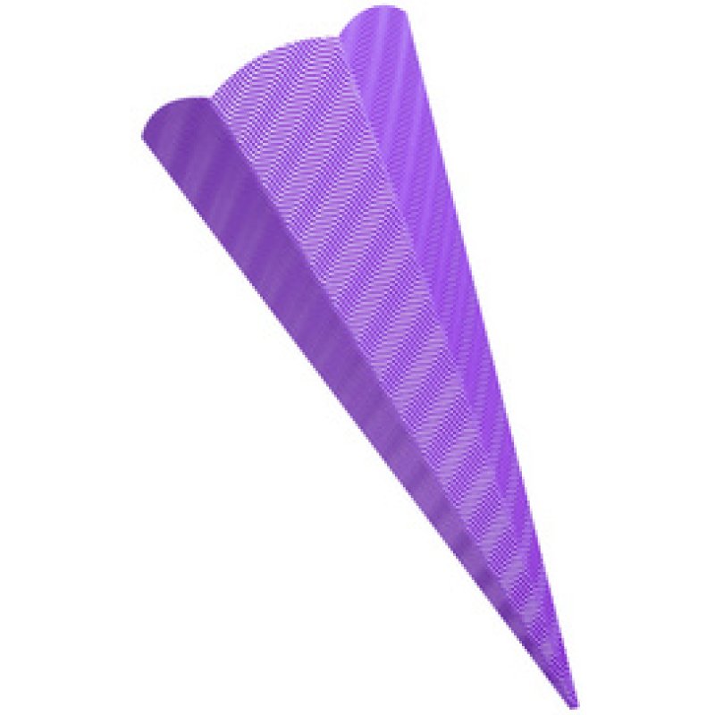 folia Schultüten-Zuschnitt, 3D-Wellpappe, 6-eckig, pink