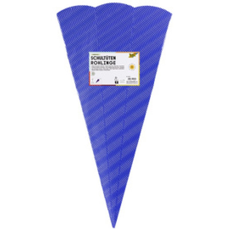 folia Schultüten-Zuschnitt, 3D-Wellpappe, 6-eckig, pink