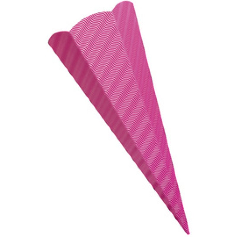 folia Schultüten-Zuschnitt, 3D-Wellpappe, 6-eckig, lila