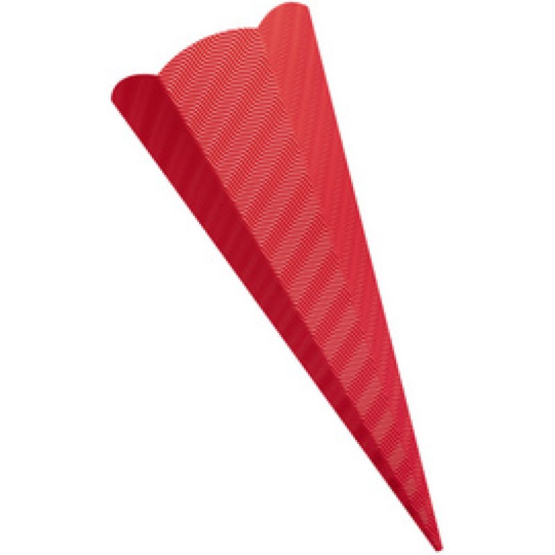 folia Schultüten-Zuschnitt, 3D-Wellpappe, 6-eckig, blau