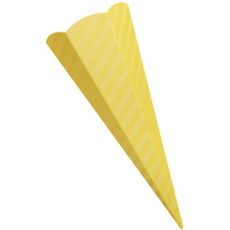 folia Schultüten-Zuschnitt, 3D-Wellpappe, 6-eckig, orange
