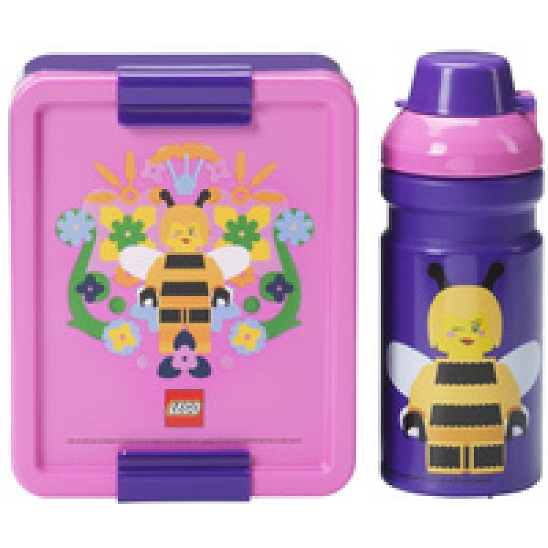 LEGO Gourde Boîte à goûter LUNCH SET BEE, lilas