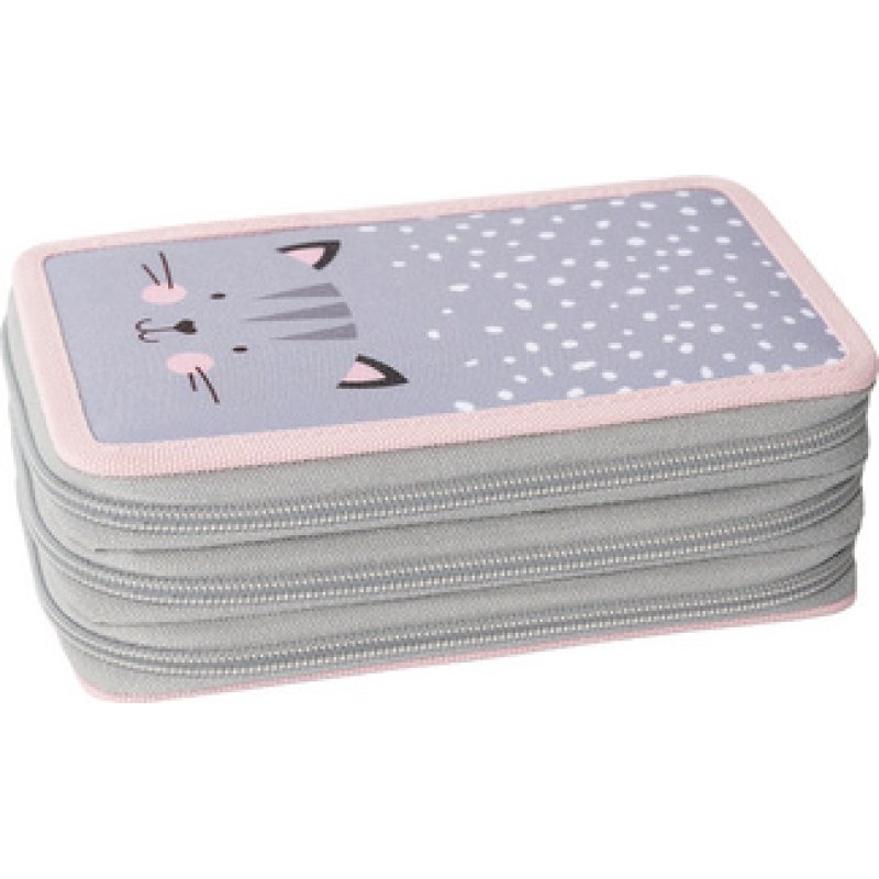 EBERHARD FABER Étui scolaire Triple Decker Chat, 36 pièces