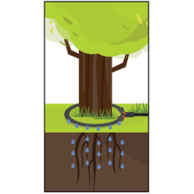 Bradas Anneau d'arrosage, vannes, tuyau poreux, 1/2", 1,5 m