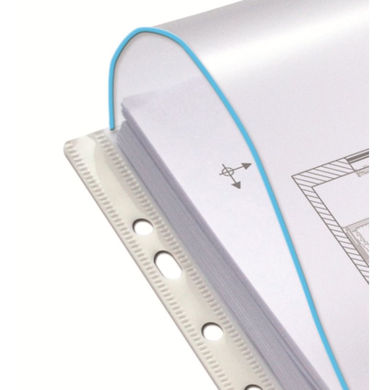 Oxford Pochettes perforées à soufflet, A4, PVC, 0,3 mm