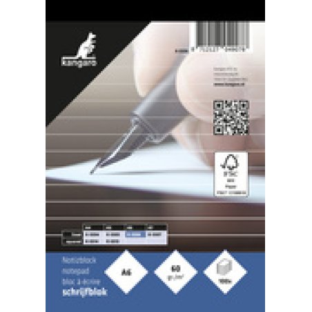 kangaro Bloc-notes A6, ligné, 100 feuilles