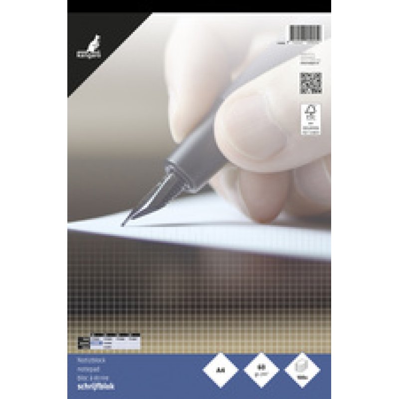 kangaro Bloc-notes A4, quadrillé, 100 feuilles