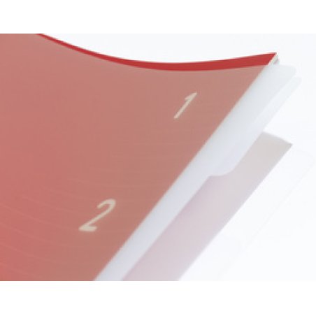 kangaro Cahier à spirale 4en1, A5, ligné, 200 pages, rouge