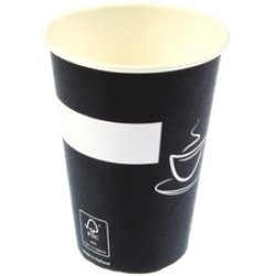 kangaro Gobelet en carton Eco, 0,18 L, noir/blanc