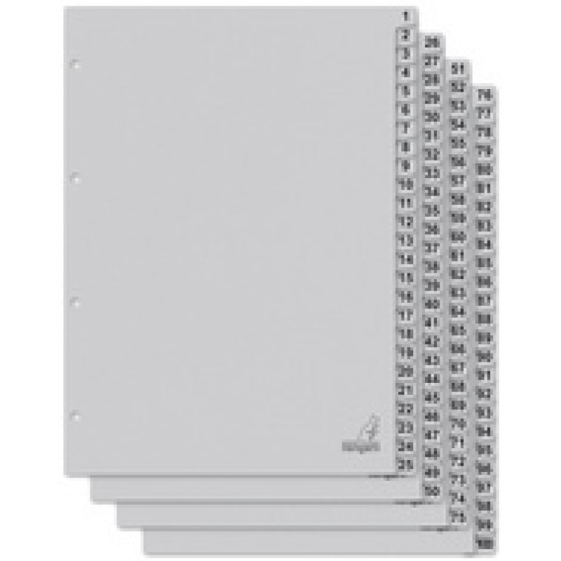 kangaro Intercalaire carton ECO, chiffres 1-5, 5 pièces