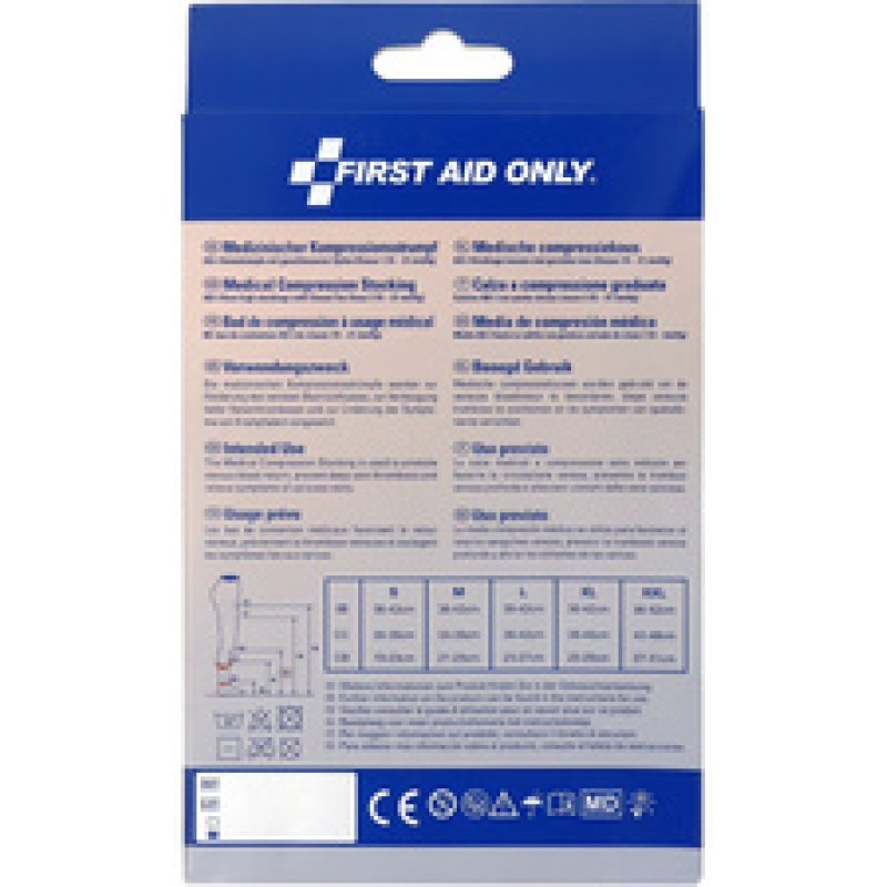FIRST AID ONLY Kompressions-Strumpf, kniehoch, L, schwarz