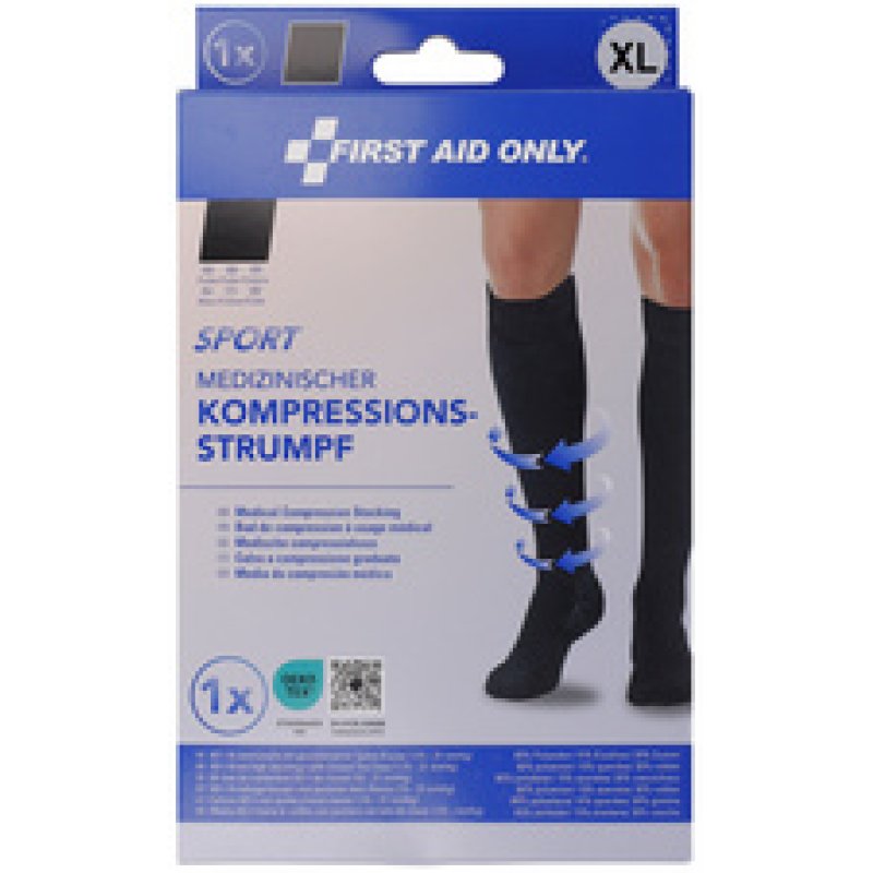 FIRST AID ONLY Kompressions-Strumpf SPORT, kniehoch, XL