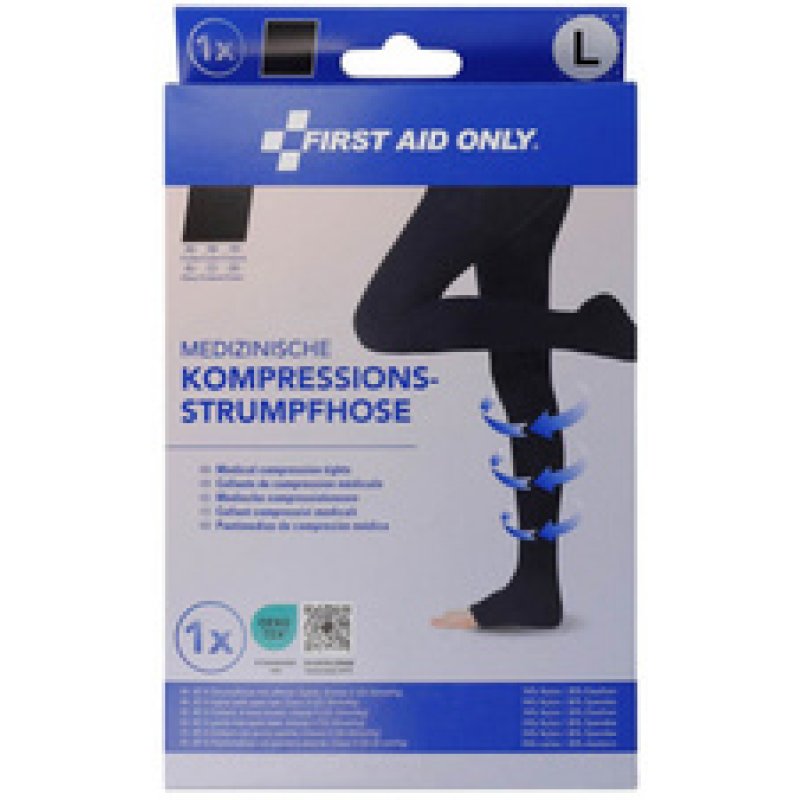 FIRST AID ONLY Kompressions-Strumpfhose, M, schwarz