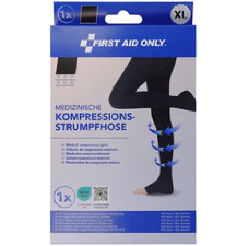FIRST AID ONLY Kompressions-Strumpfhose, XL, schwarz