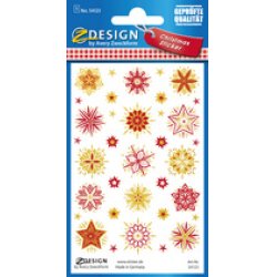 AVERY Zweckform ZDesign Stickers de Nöel "Etoiles"