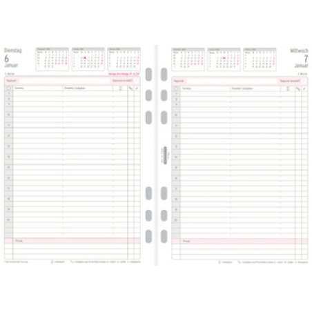 CHRONOPLAN Tagesplan 2026, 1 Tag/1 Seite, DIN A5