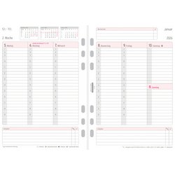 CHRONOPLAN Wochenplan 2026, 1 Woche/2 Seiten, A5, Spalten